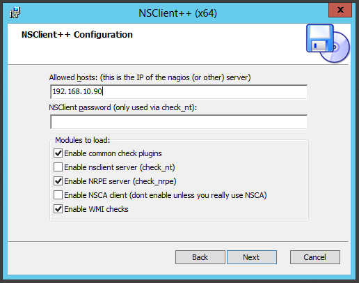 Installing NSClient++